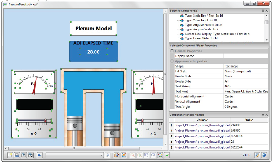 Plenum model ADEPT panel example